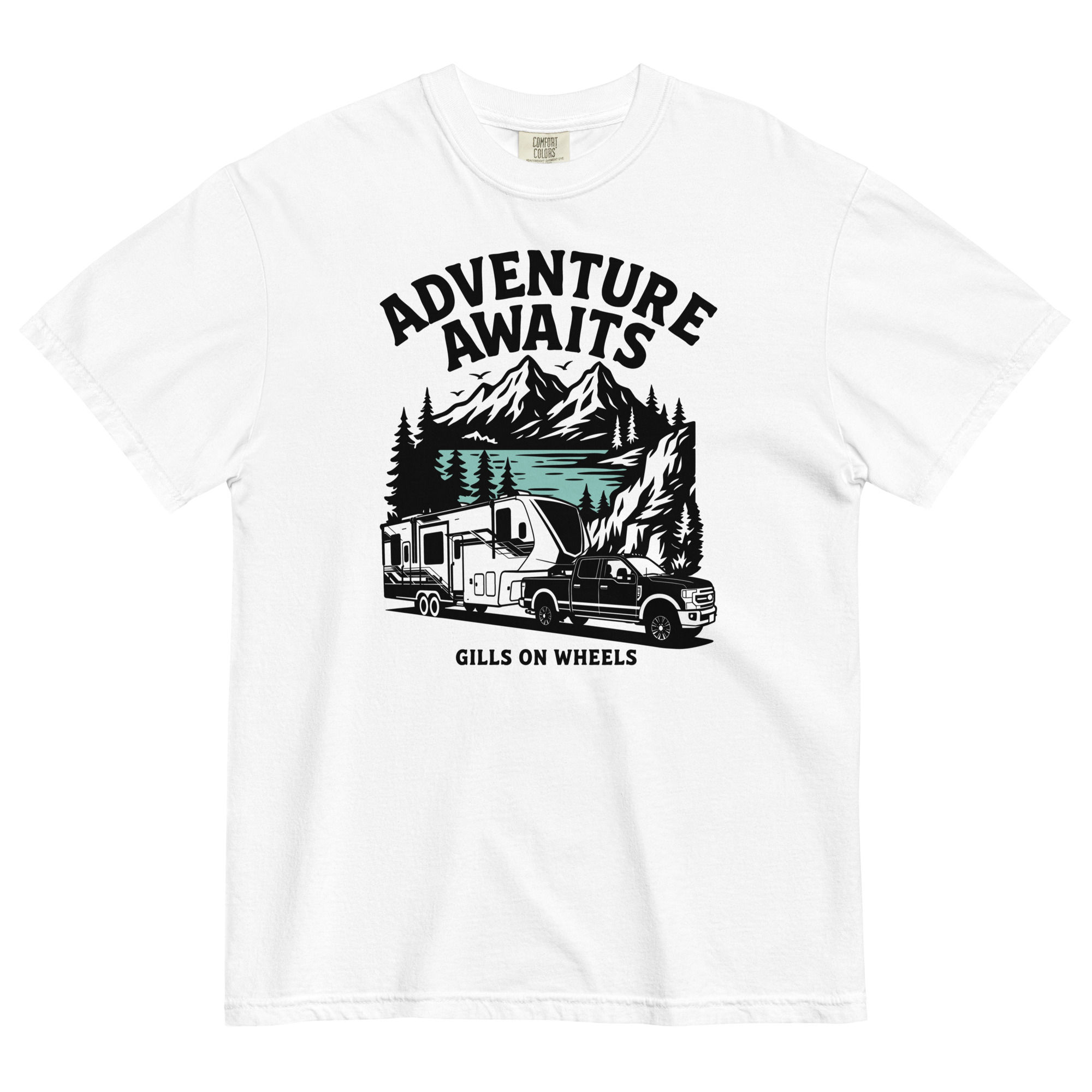 ADVENTURE AWAITS UNISEX GARMENT-DYED HEAVYWEIGHT T-SHIRT