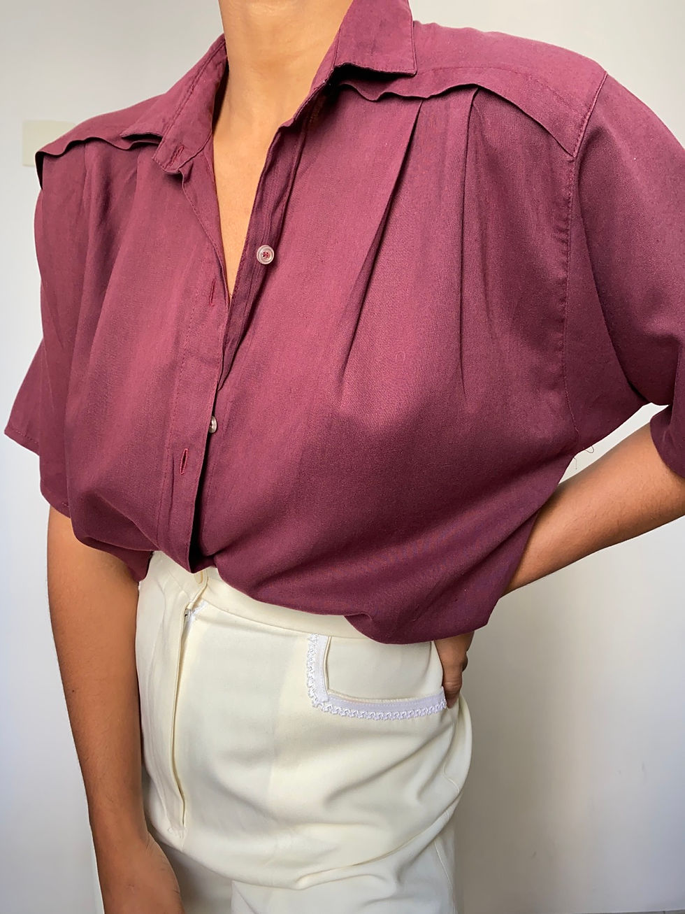 Miniatura: Blusa vinho 
