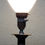 Miniatura: LUMINÁRIA DE METAL COM CÚPULA DE OPALINA
