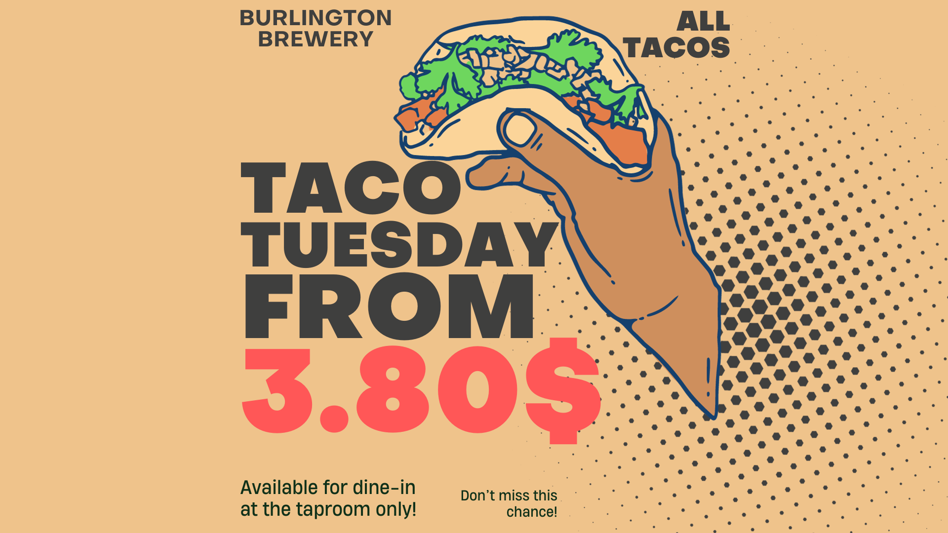 Taco Tuesday and Beers Burlington Brewery