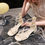 Thumbnail: Ladies' mid heel Sandals Summer outdoor open toed Roman shoes Casual hollow cros