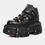 Thumbnail: Punk Style Women Man Platform Shoes Lace-Up Round Toe Black Sneakers Leisure Roc