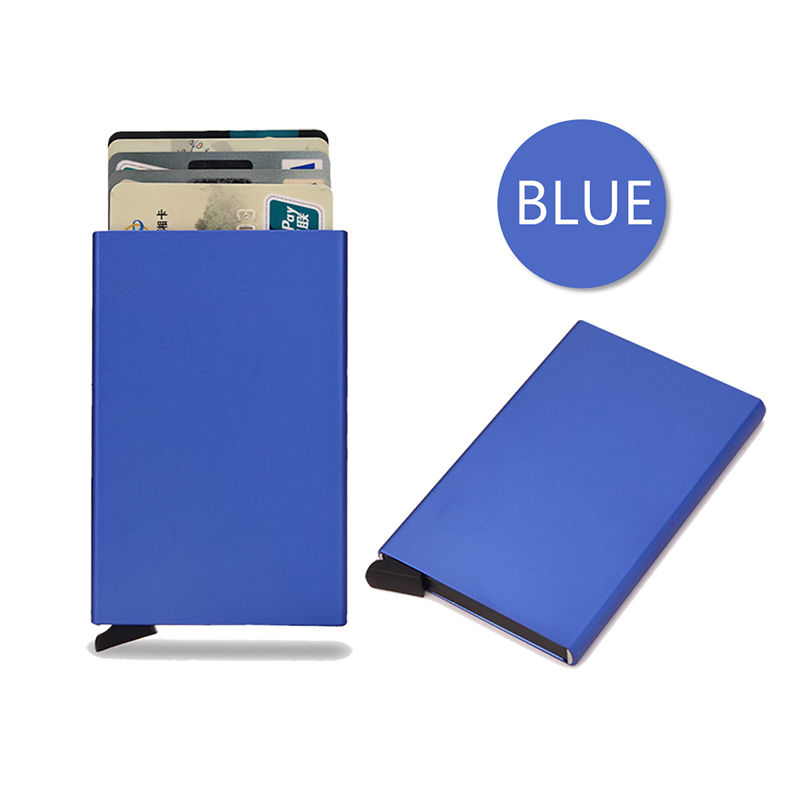 Thumbnail: Rfid Smart Wallet Card Holder Metal Thin Slim Men Women Wallets Pop Up Minimalis