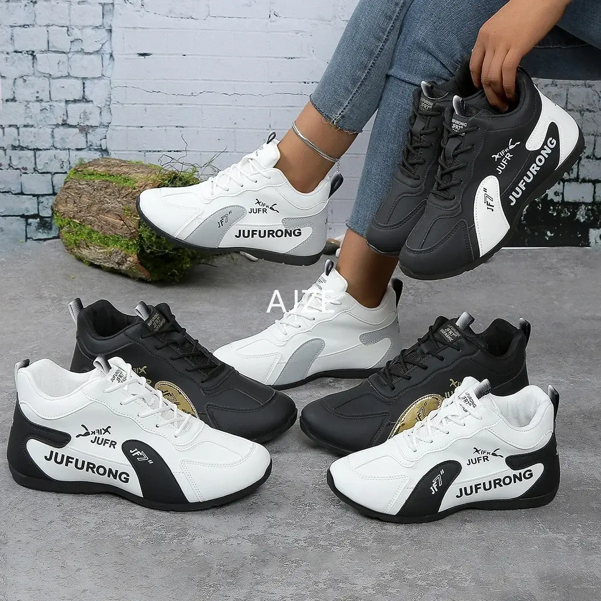 Designer Sneakers for Women Summer Leather Waterproof Casual Sports Shoes Women