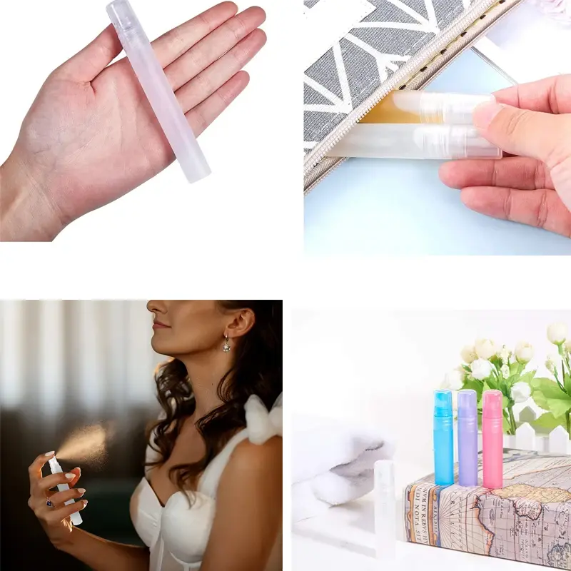 Thumbnail: 10Pcs 3-10ml Empty Plastic Refillable Perfume Bottles Portable Atomizer Fine Mis