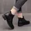Thumbnail: Women Boots Chunky Heel Platform British Style Thick Sole Increase Height Casual