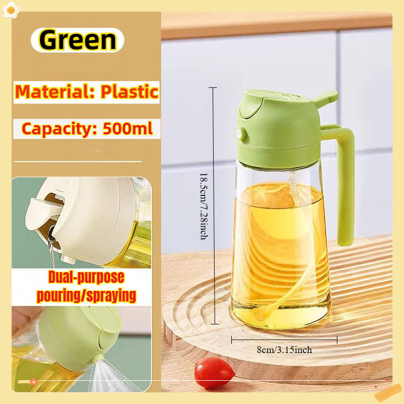 Thumbnail: 200/300/500ml Oil Spray Bottle BBQ Cooking Olive Oil Sprayer Plastic Baking Oil 