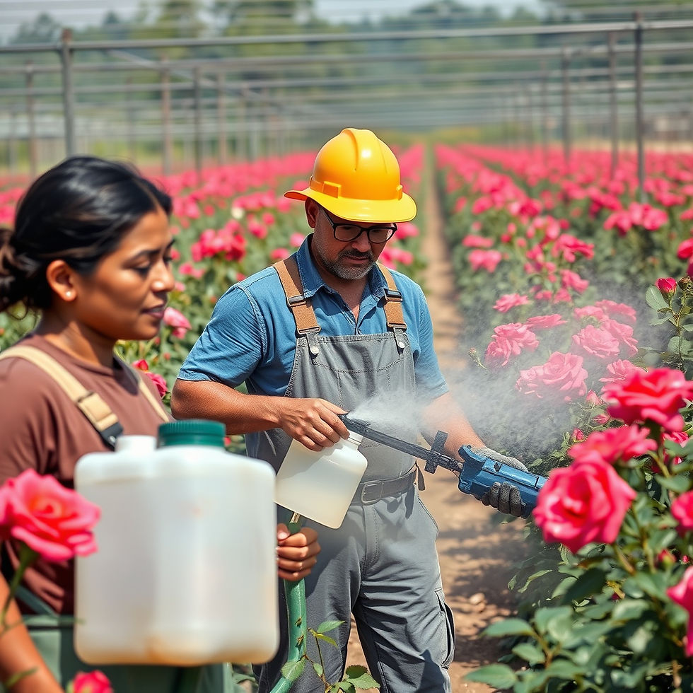 Industrial flower farming often uses toxic chemicals, has unsafe working conditions and can cause deforestation. 