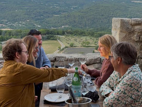 People eating outside at a restaurant
