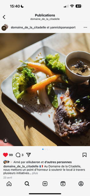 Steak on a plate at a restaurant