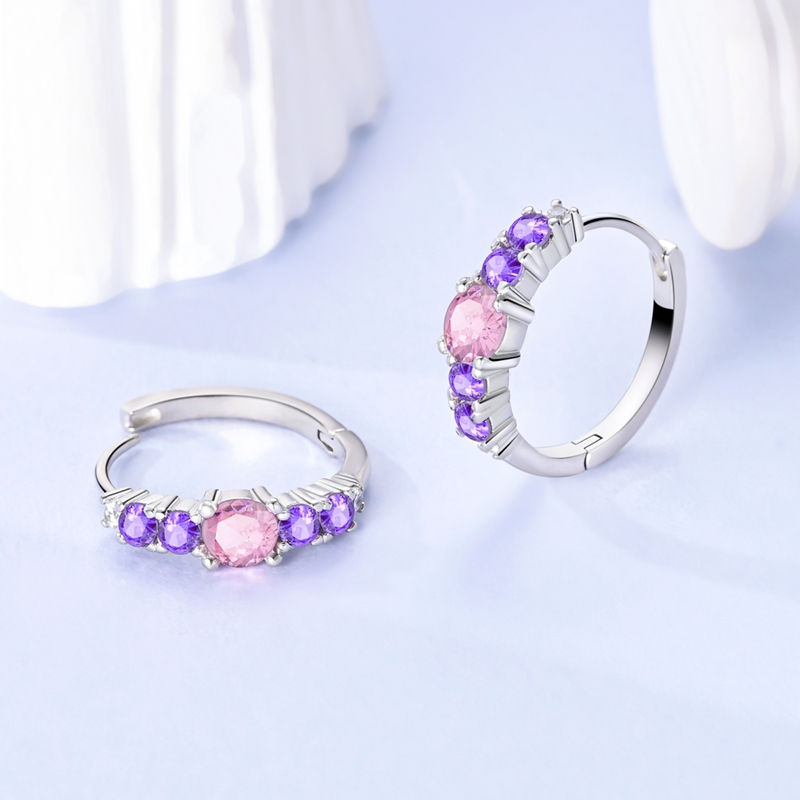 Thumbnail: RoséLuxe Crystal Hoops
