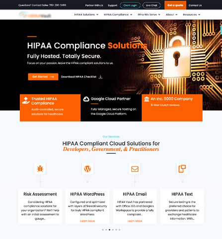 HIPAA Solutions | Homepage 1 - Origial Version