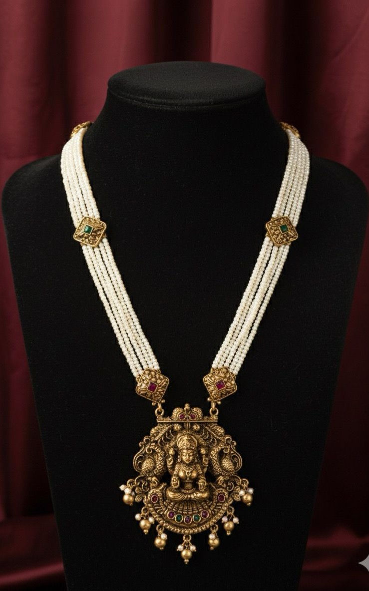 Thumbnail: DeviRatna Pearls Long Necklace