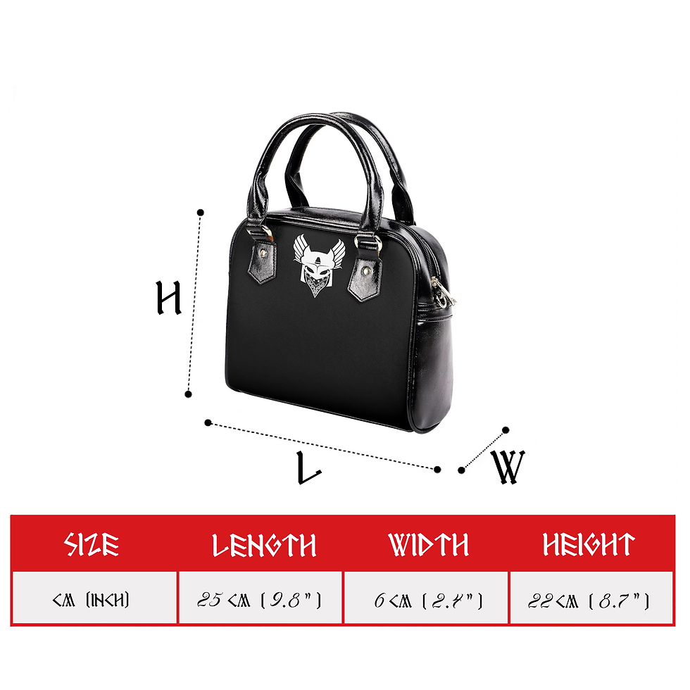 Thumbnail: GVMC PU Leather "PUT ON YOUR WARPAINT" Handbag W/Shoulder Strap