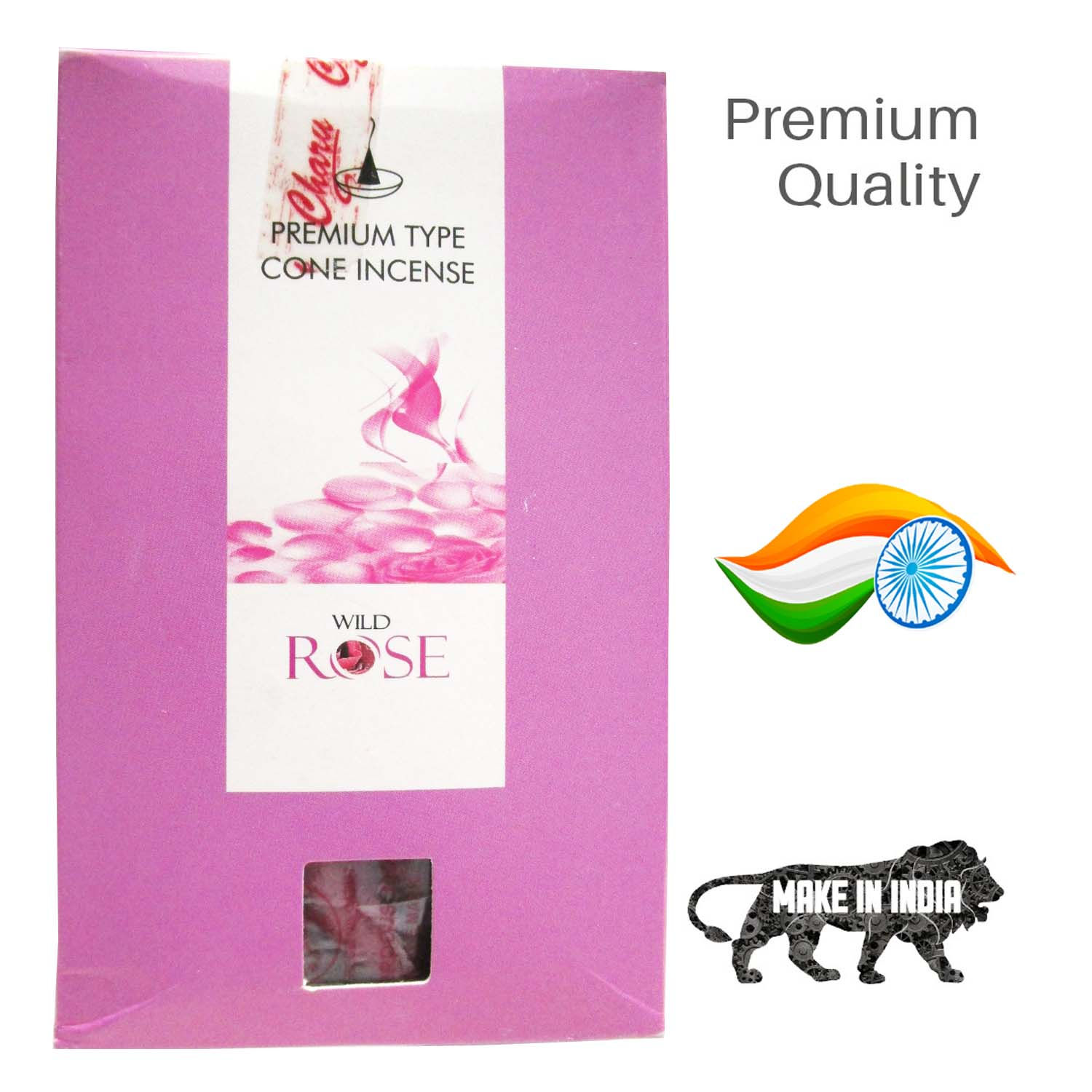 Charu Wild Rose Cones - Box of 12 pkts