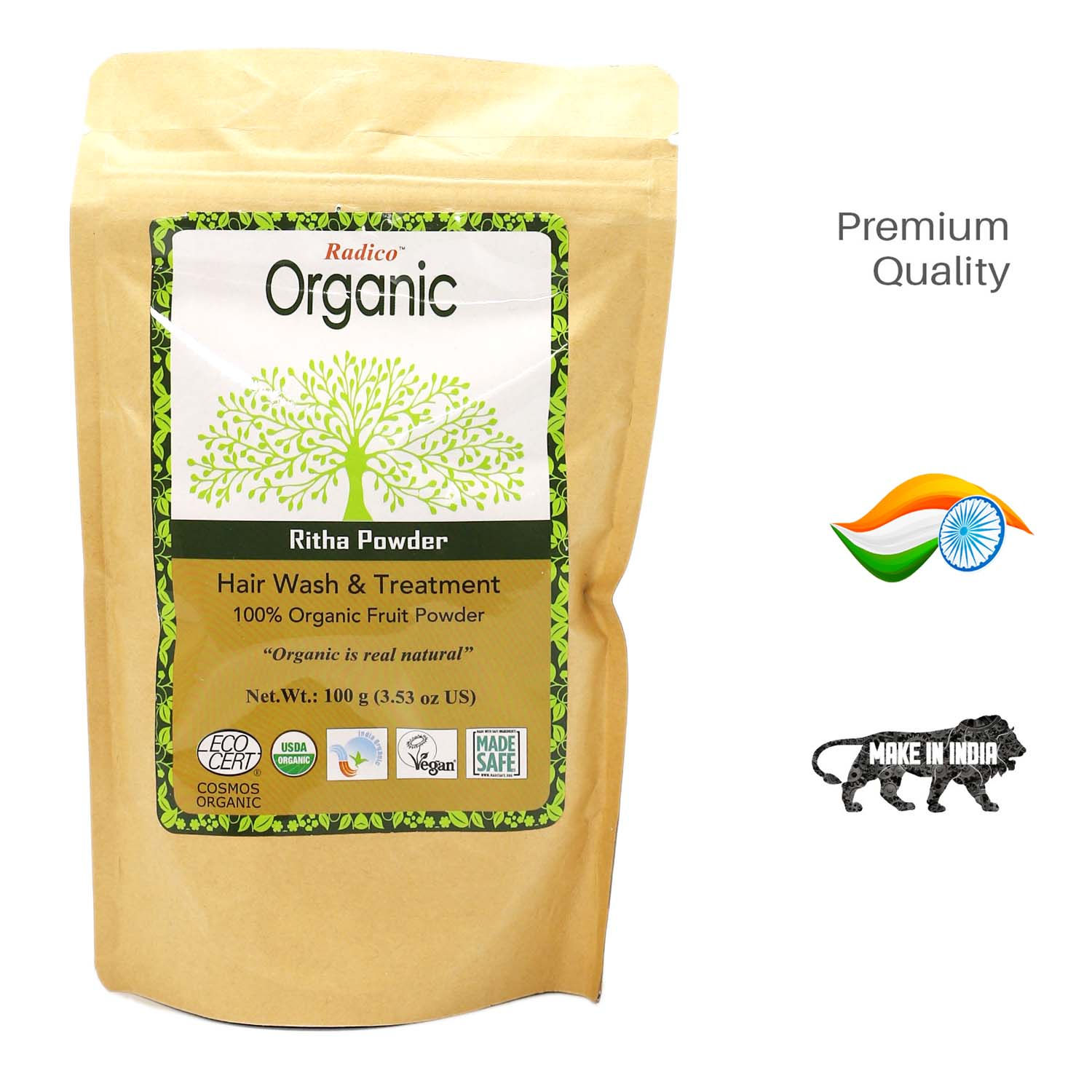 Radico Organic Ritha Powder 100 gm pkt
