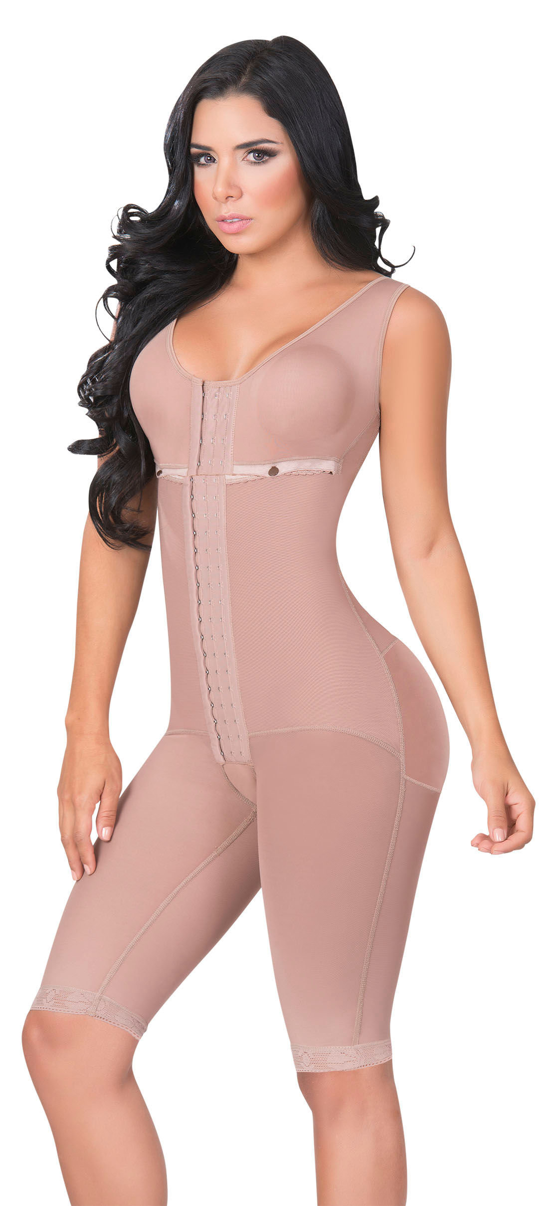 3050 - Faja larga con brassier y tirantes anchos