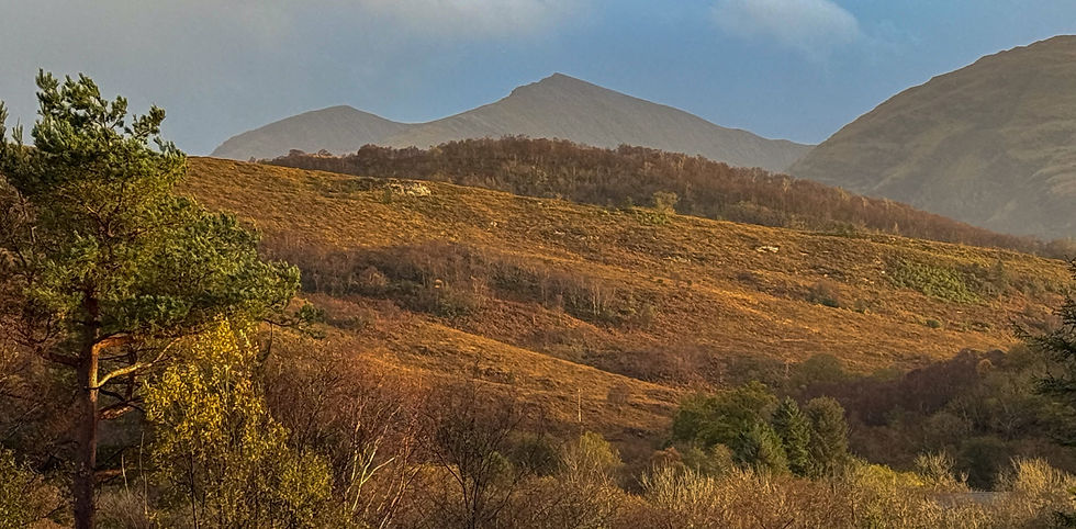Sgurr Dhearg (1001 mts.) from 'Glen Goor' Cabin, 1st November.