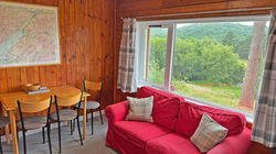 Living room of Glen Gour cabin