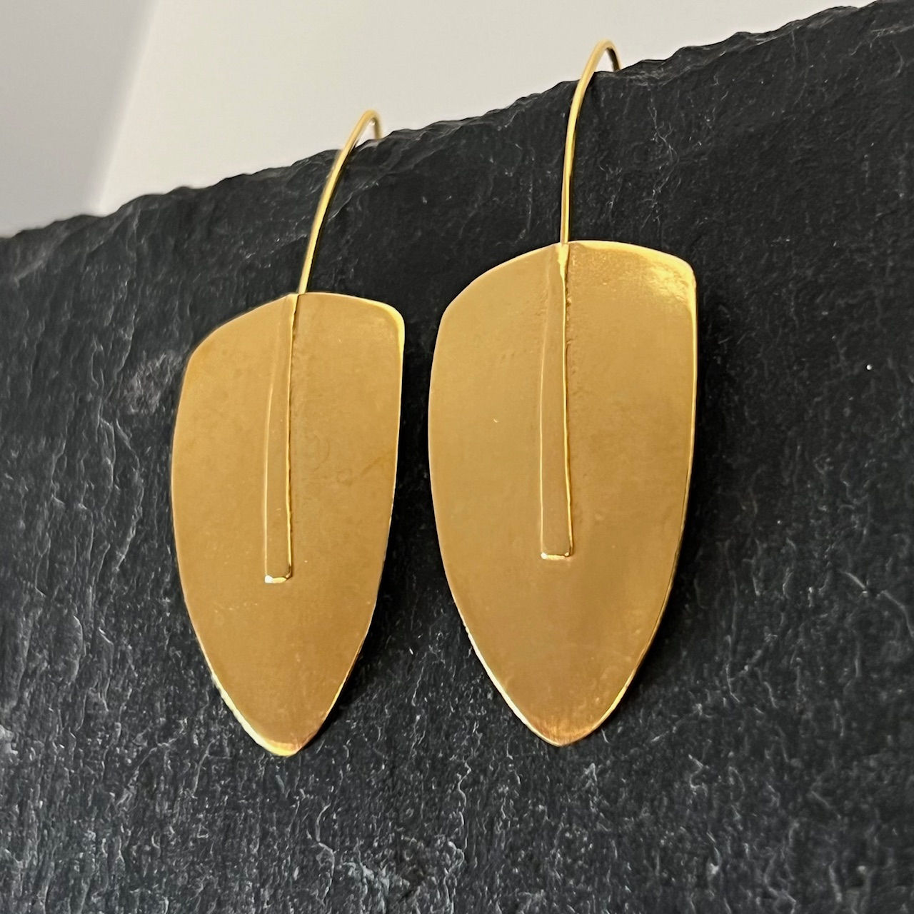 GOLD CYCLADIC HEAD EARRINGS