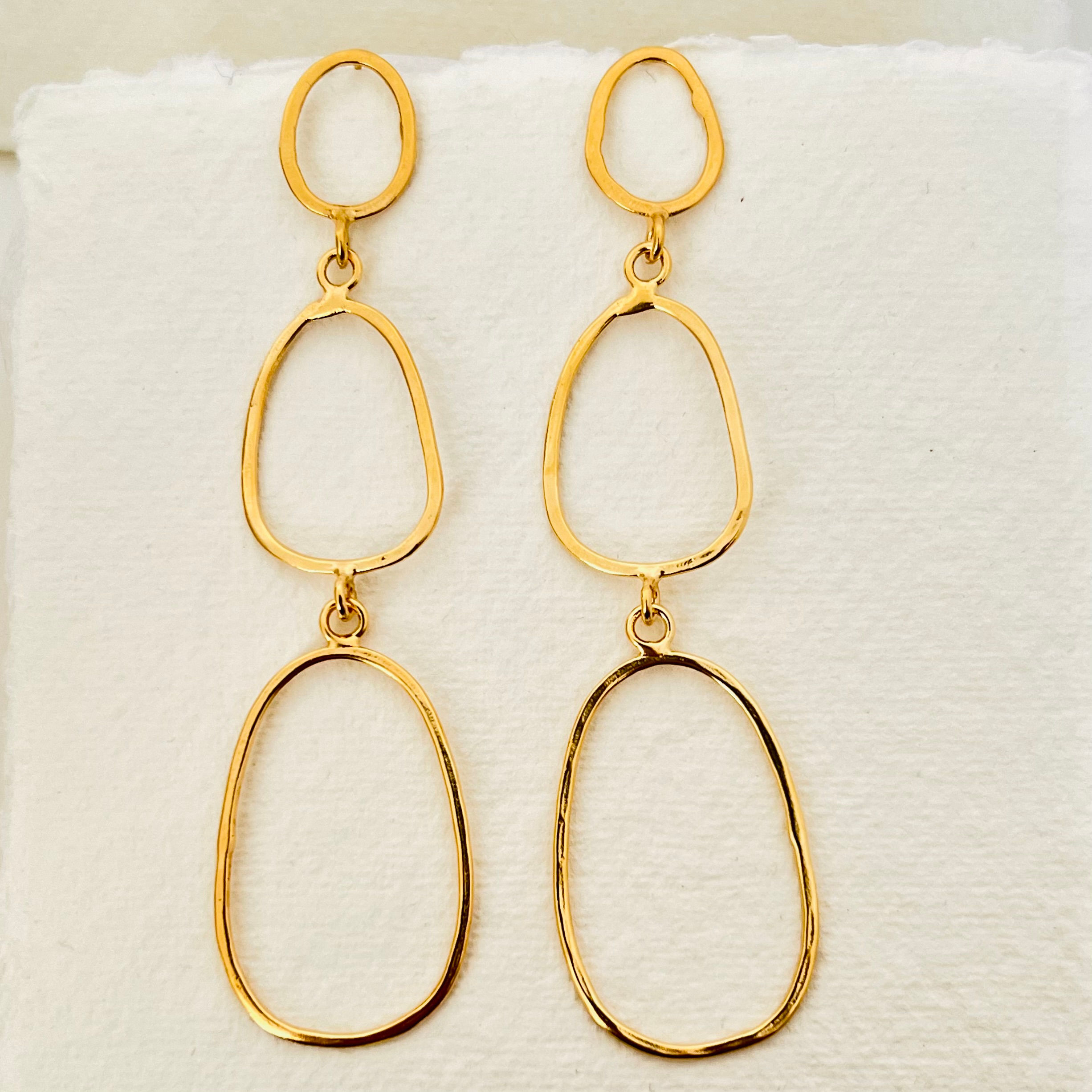 GOLDEN OVALS EARRINGS 