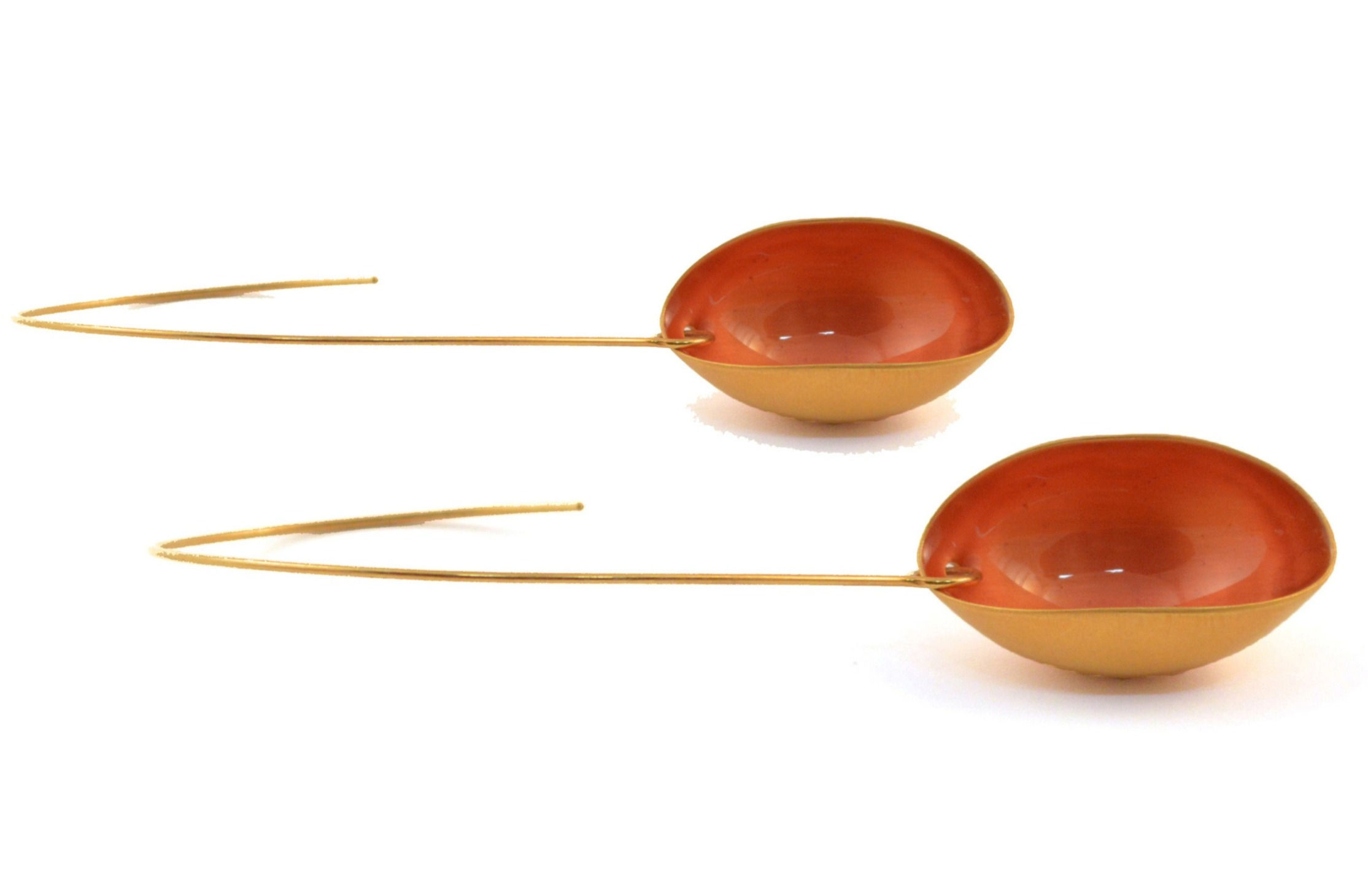 CORAL RED PISTACHIO EARRINGS