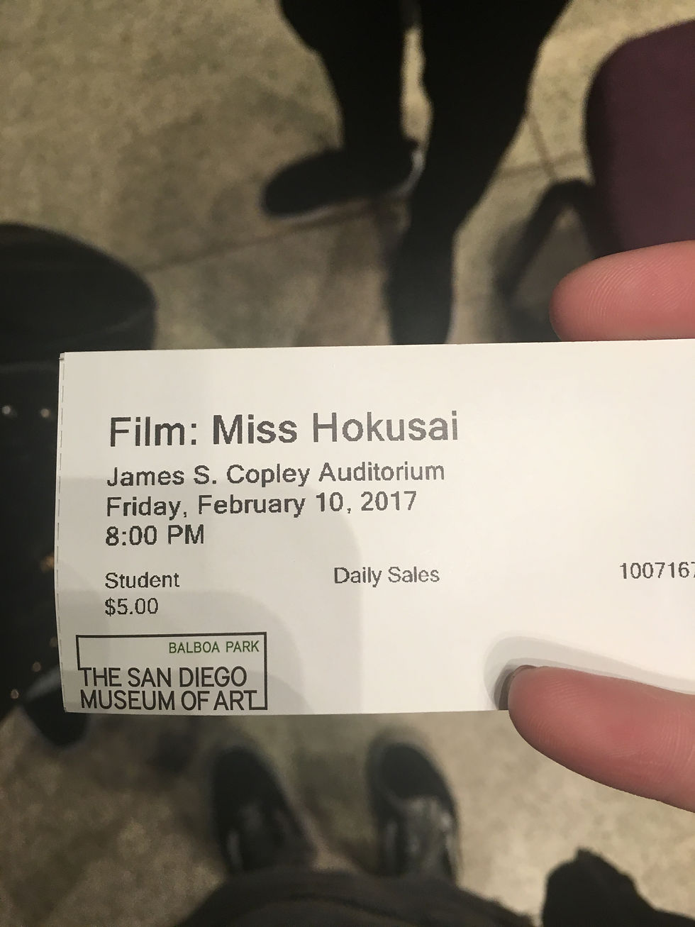 My ticket.