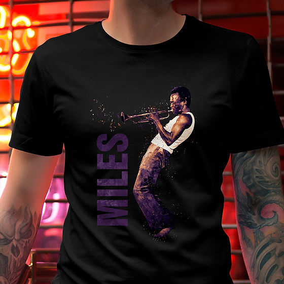 Miles Davis - Camisetas Manga com Leite