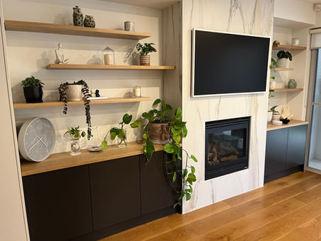 Fireplace alcove joinery