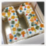 Number cake génoise