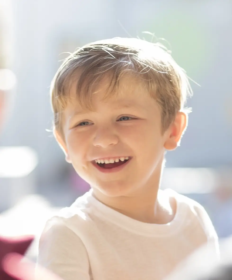 Young boy smiling