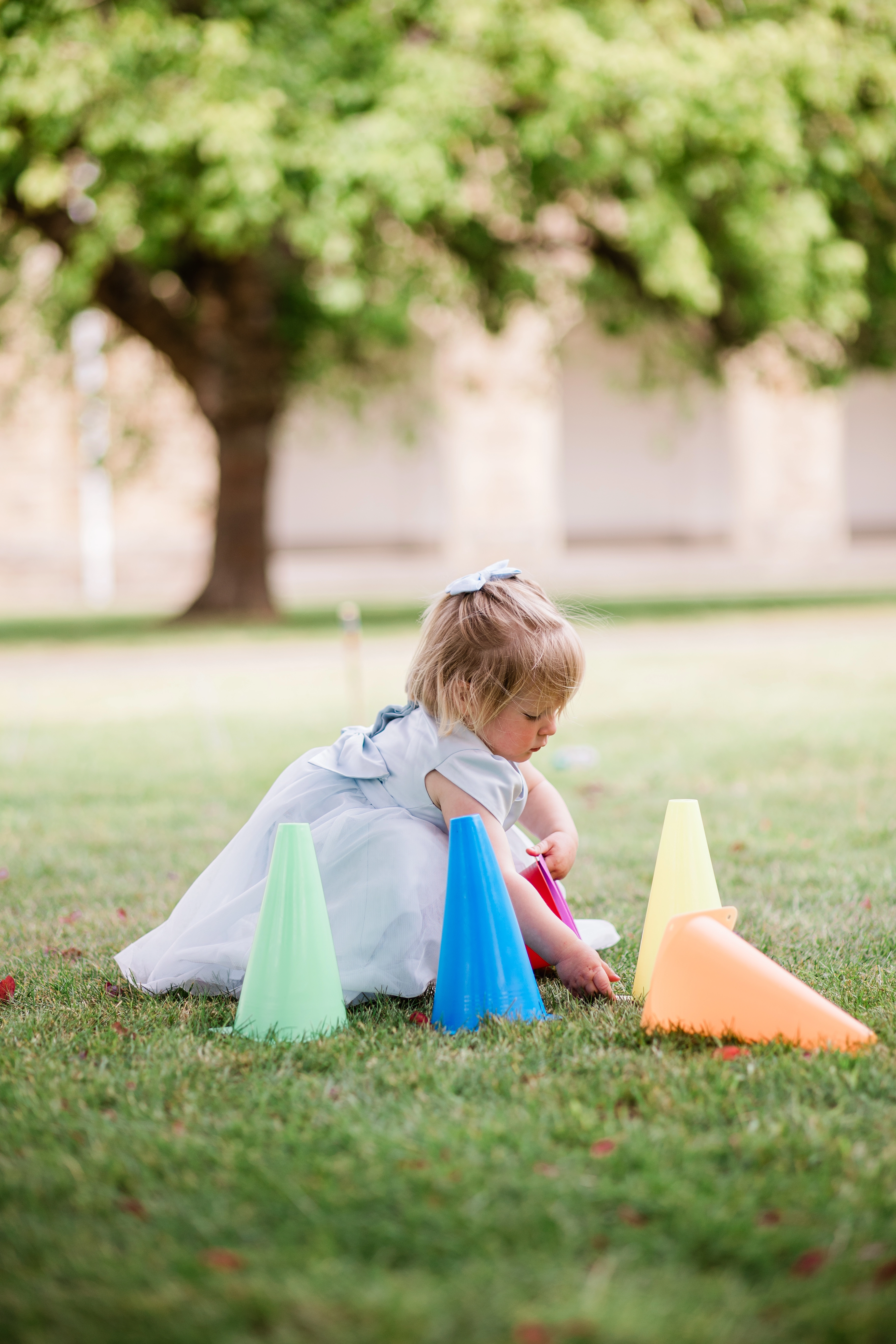A Child playing in the grounds of Rydal Penrhos