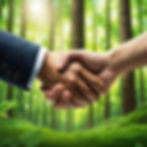 close up shaking hands in a enviromental of green and forest .jpg