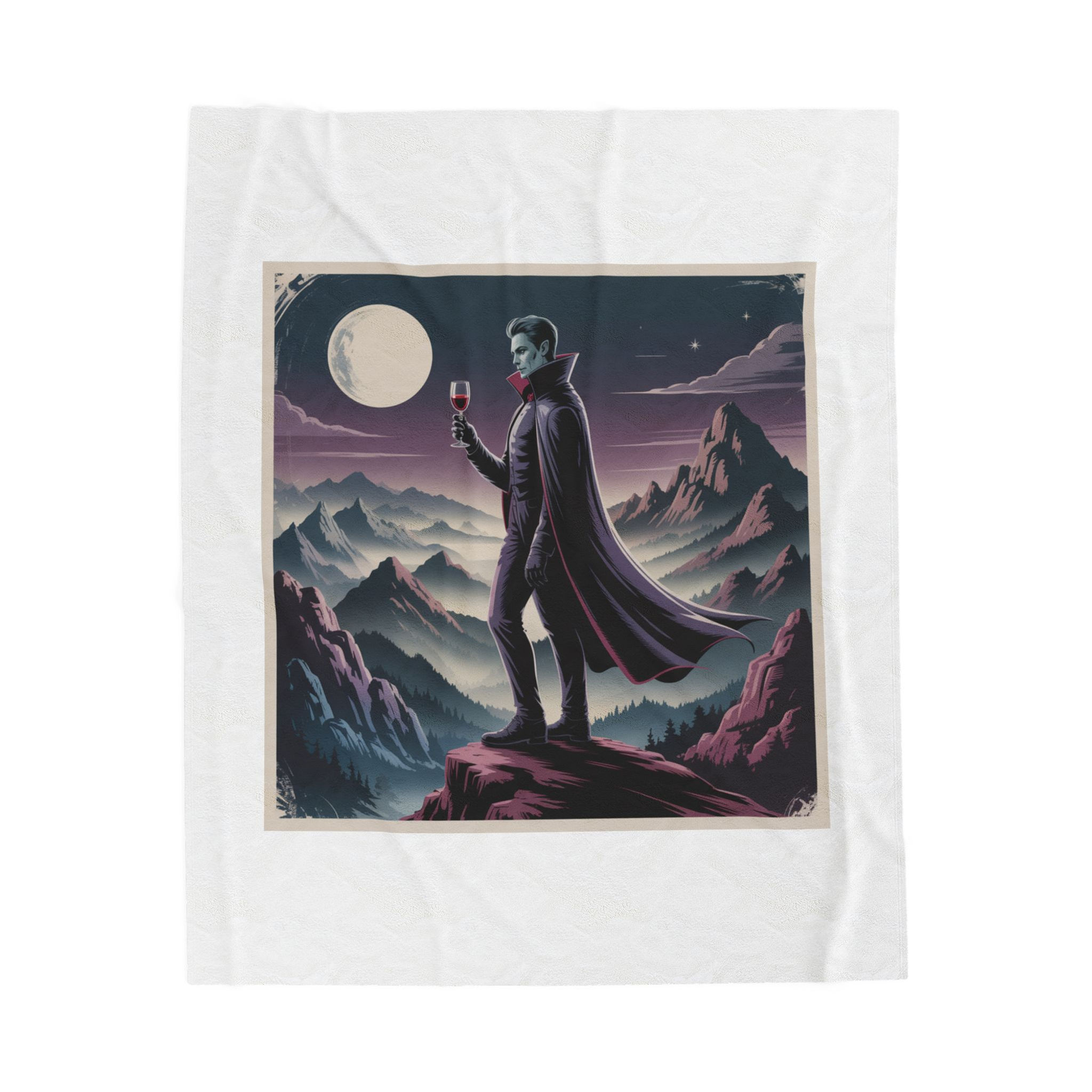 Vampire Aesthetic Velveteen Plush Blanket | Gen-Z Slang, Meme Vibe