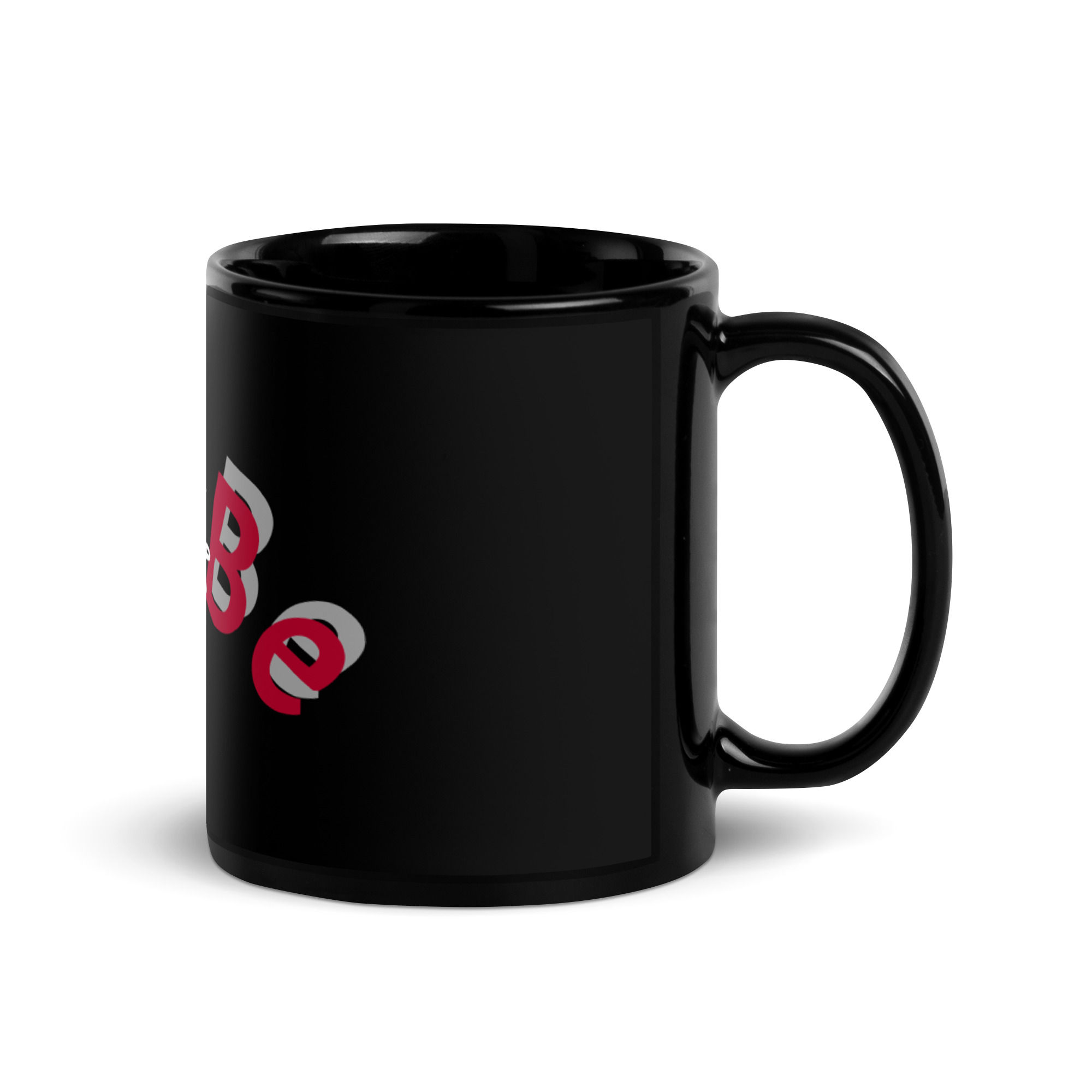 "Just Be" Black Glossy Mug