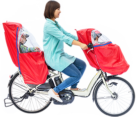 子供乗せ自転車のキッズ・レイン＆ウィンドカバーchibito