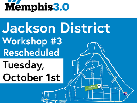 Jackson Workshop #3 - Rescheduled to October 1st