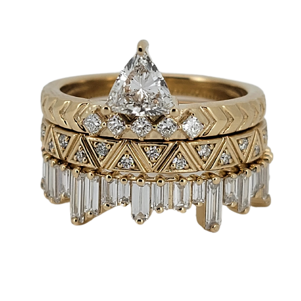Miniatura: stackable diamond rings, the diamond lady, 14k