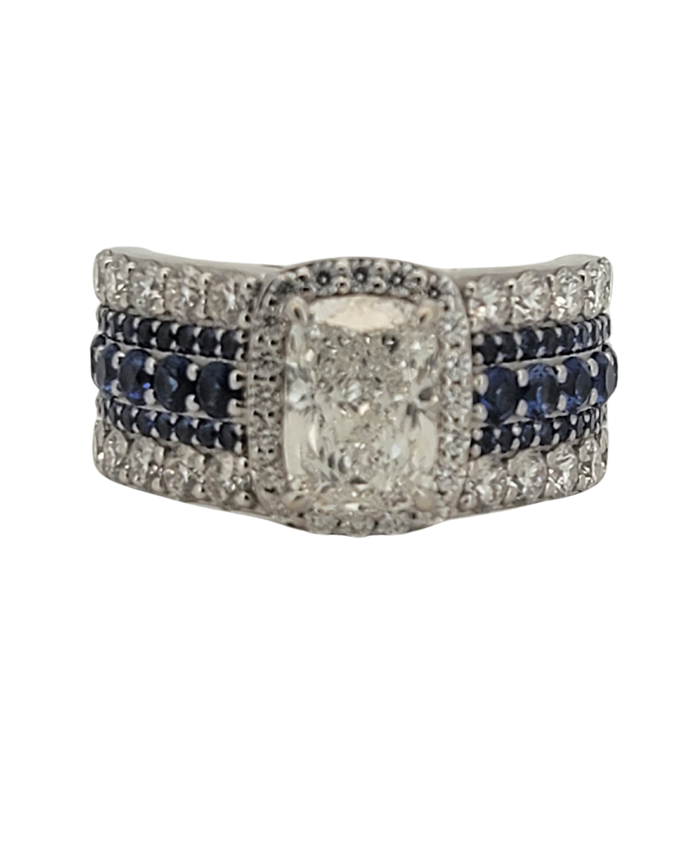 Thumbnail: Diamond and sapphire band