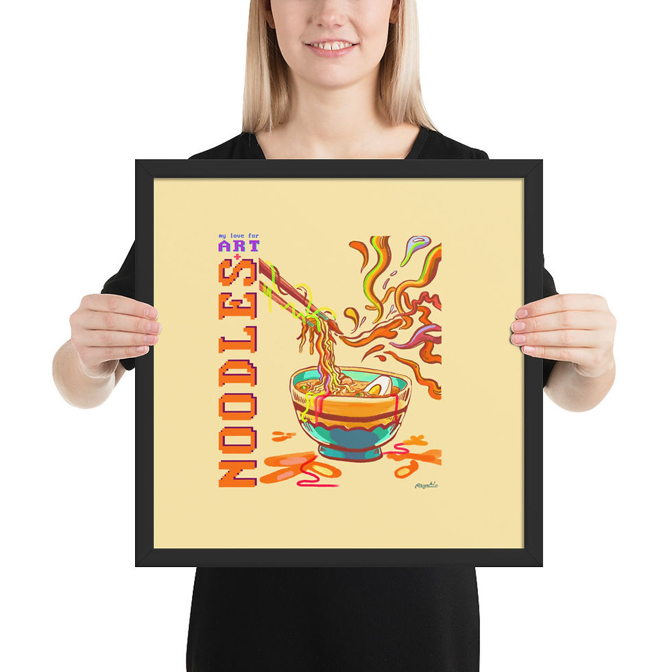 Thumbnail: Framed Art + Noodles Poster