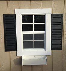Shed Window With Flower Box