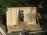On-site shed build in progress