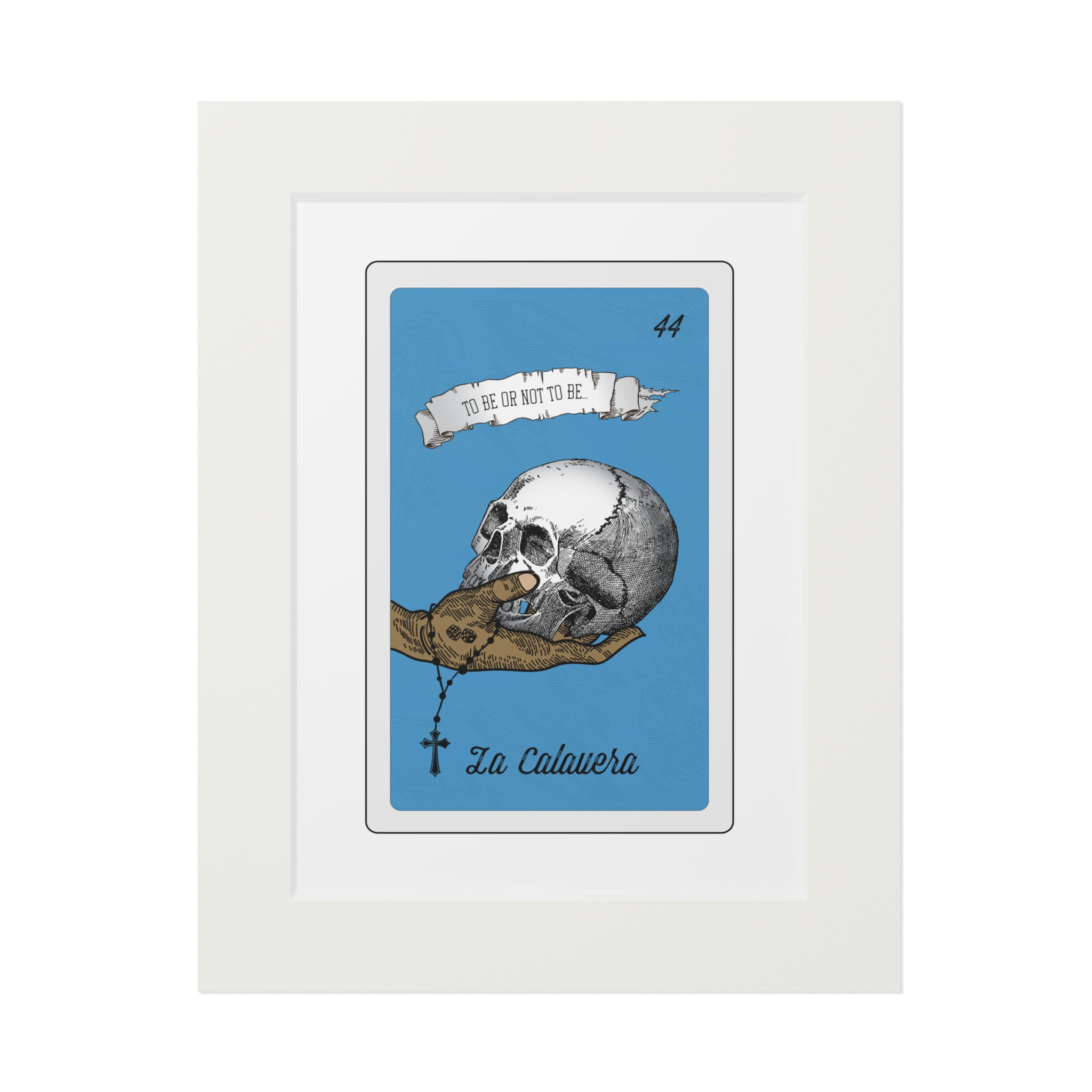 La Calavera Loteria Card Fine Art Print Framed
