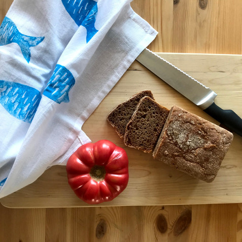 TZATZA towel in cobalt blue