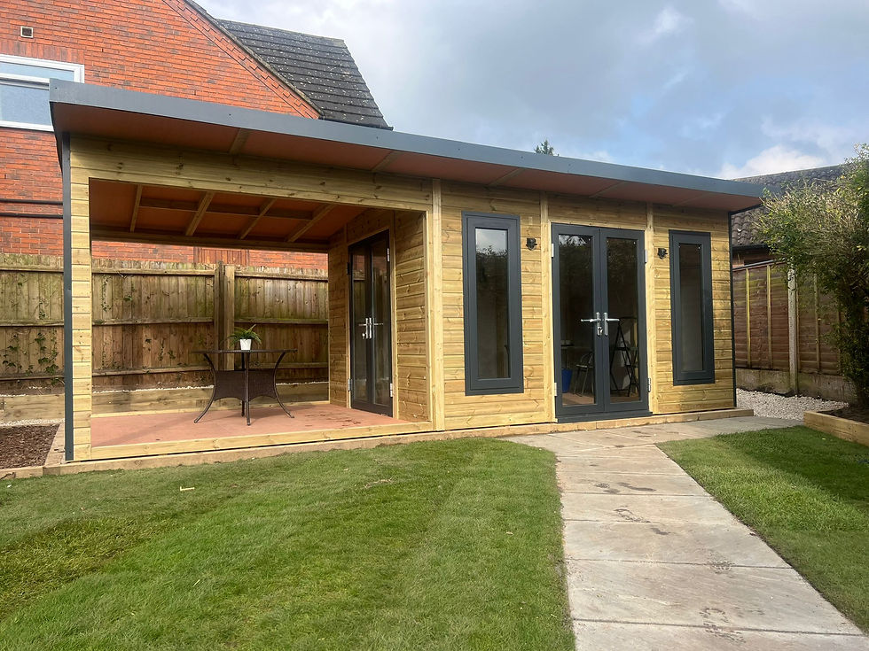 Thumbnail: 23x10 Windsor/Combi 2XFrench doors, 2XWindows, Pent
