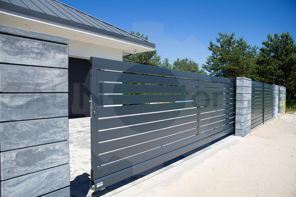 Schiebetor in Anthrazit