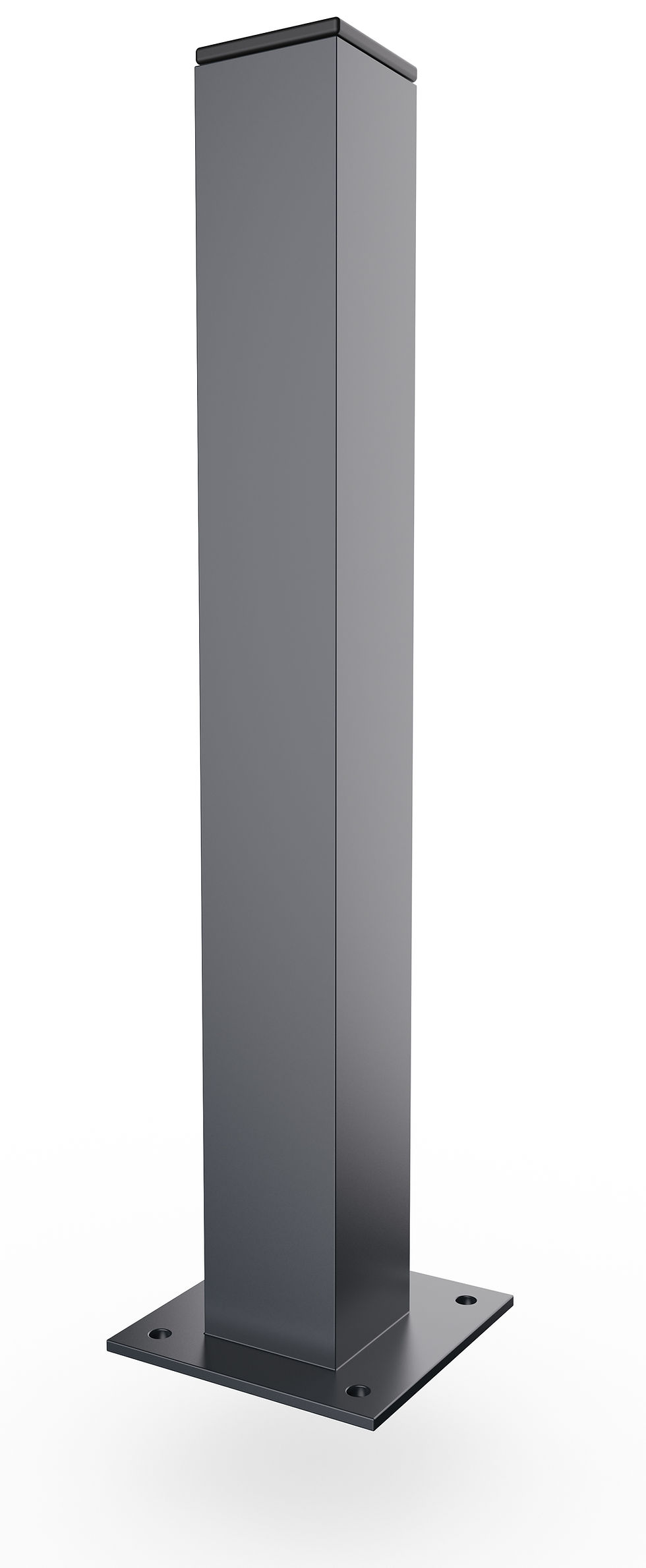 100x100 mm Alupfosten mit Fußplatten