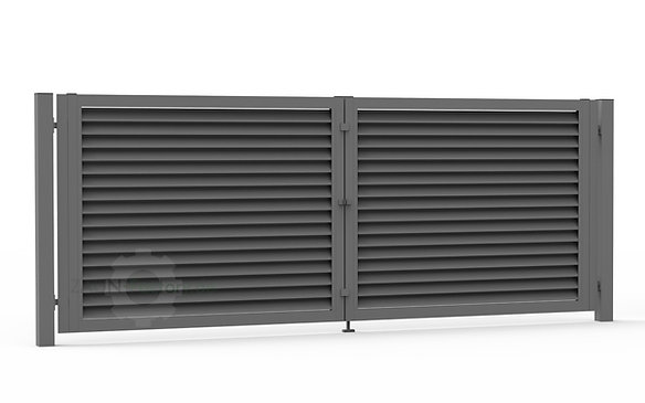 Sichtschutztor LOUVER – Zweiflügeltor nach Maß mit Sichtschutzfunktion