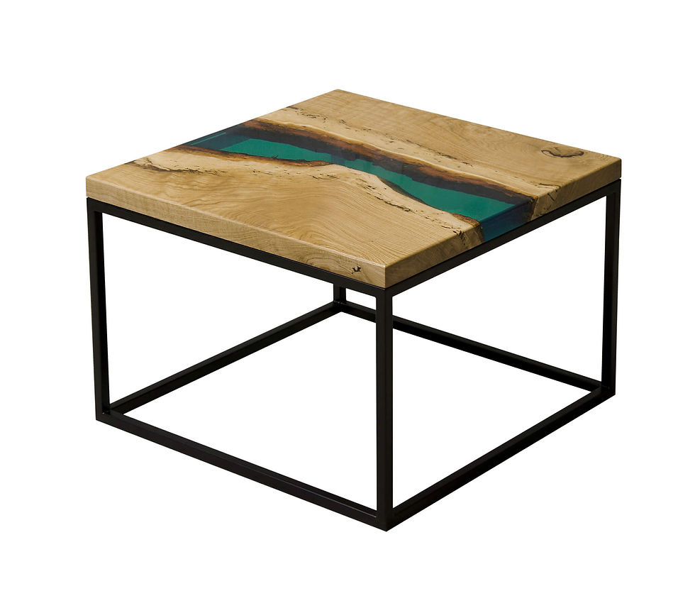 Miniature : Rivertable VENTUS – Table en résine époxy fabriquée à partir de chêne