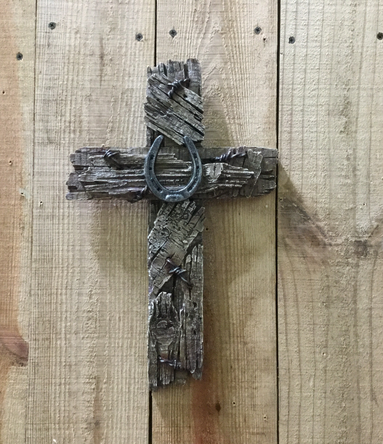 Resin Horseshoe Cross (183-3019)